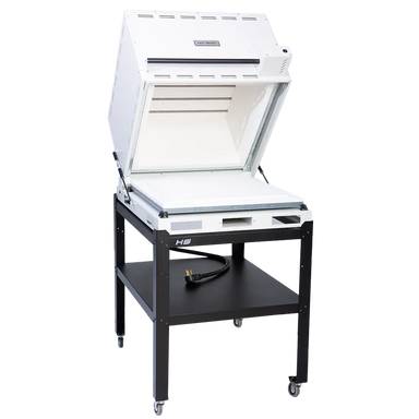 Hot Shot HS-24G clamshell kiln open interior large chamber