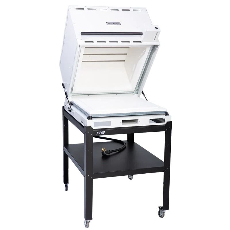 Hot Shot HS-24G clamshell kiln open interior large chamber