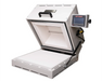 Hot Shot HS-12G glass kiln open clamshell design showing interior chamber and removable floor