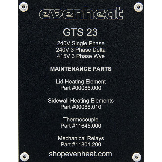 Evenheat Glass Kiln - GTS 23 - chamber view
