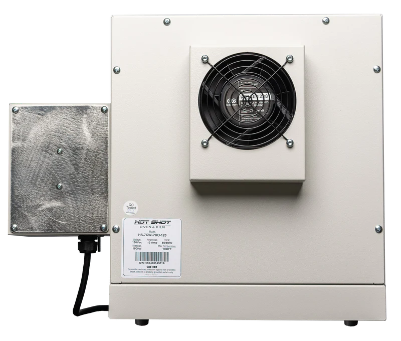 Hot Shot HS-7G kiln rear cooling fan detail