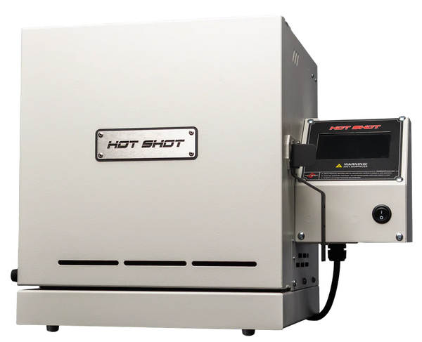 Hot Shot HS-7G wax burnout kiln front view with digital controller