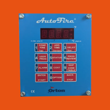 Orton AutoFire 4000 12-button kiln controller board, replacement part shown without housing