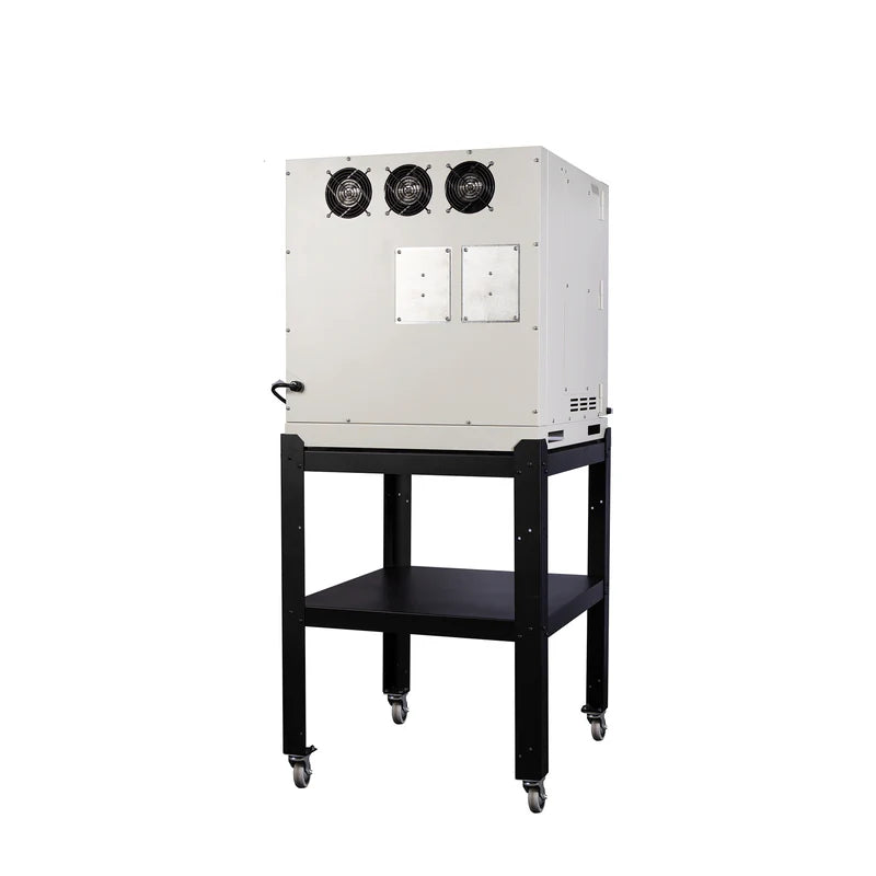 Hot Shot glass annealing kiln rear view with triple cooling fans