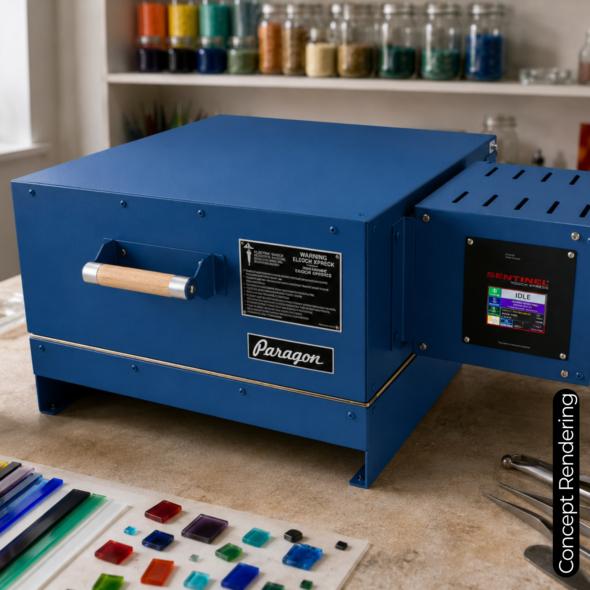 Paragon CS16S Clam Shell Glass Fusing Kiln | CS16S | 16 inch clam shell glass fusing kiln