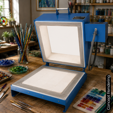 Paragon CS19S Clam Shell Glass Fusing Kiln | CS19S | 19 inch clam shell glass fusing kiln