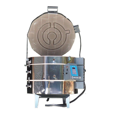 Olympic Kilns DM2818HE Electric Kiln | DM2818HE | front view with lid lift