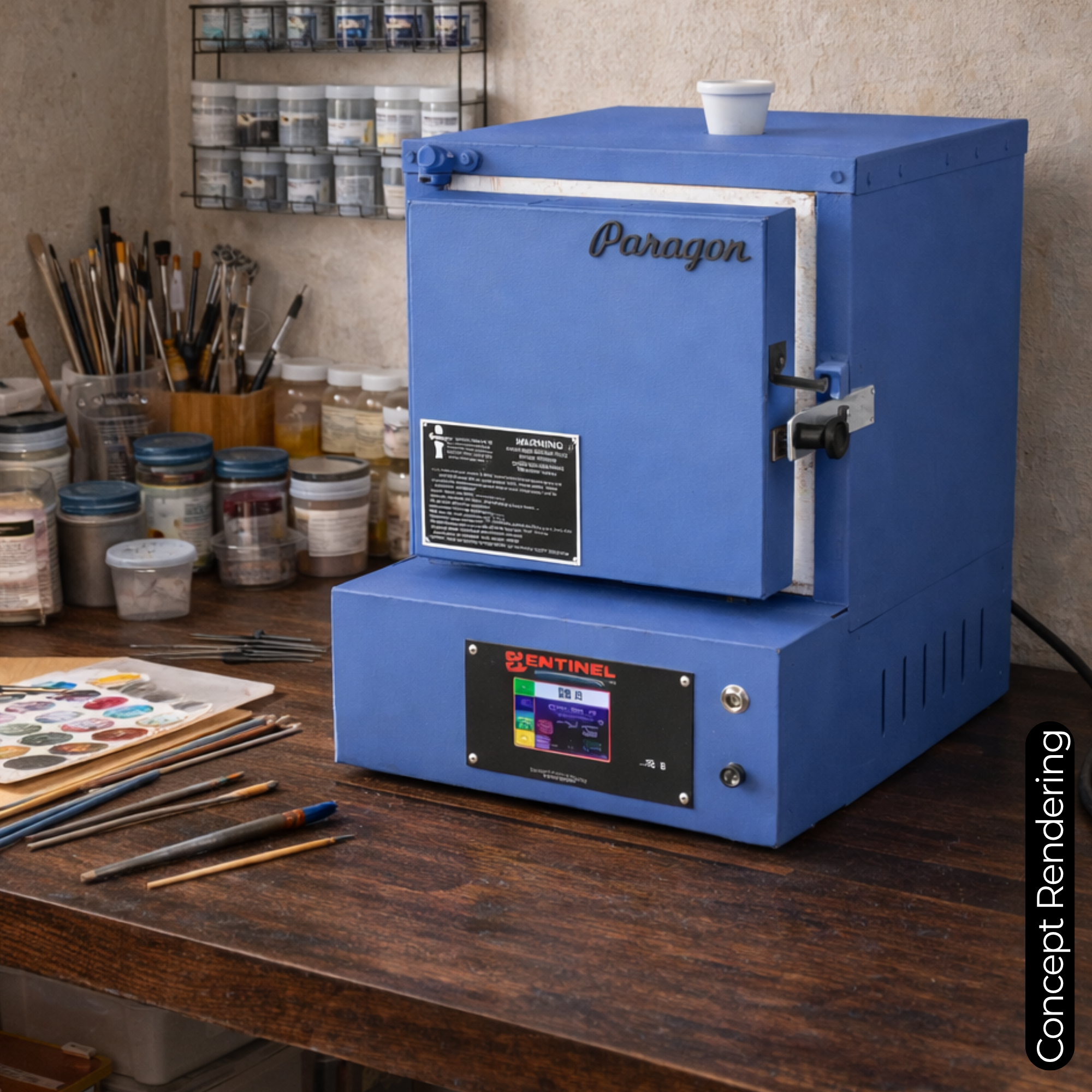 Paragon E12T Enameling and China Painting Kiln | E12T | Large enameling kiln with Sentinel Touch Xpress