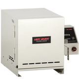 Hot Shot HS-360K heat treat oven angled front view compact metal oven