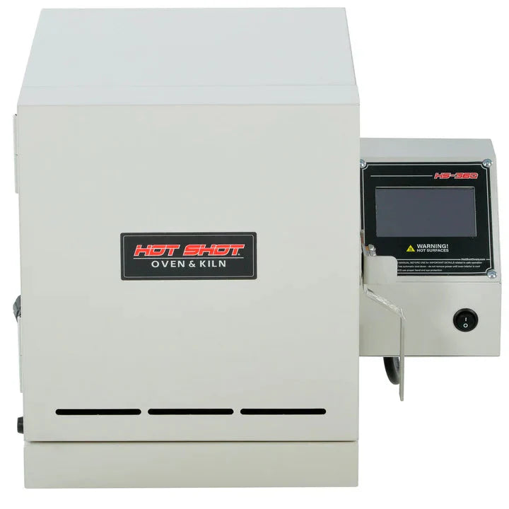 Hot Shot HS-360K heat treat oven front with upgraded touchscreen controller