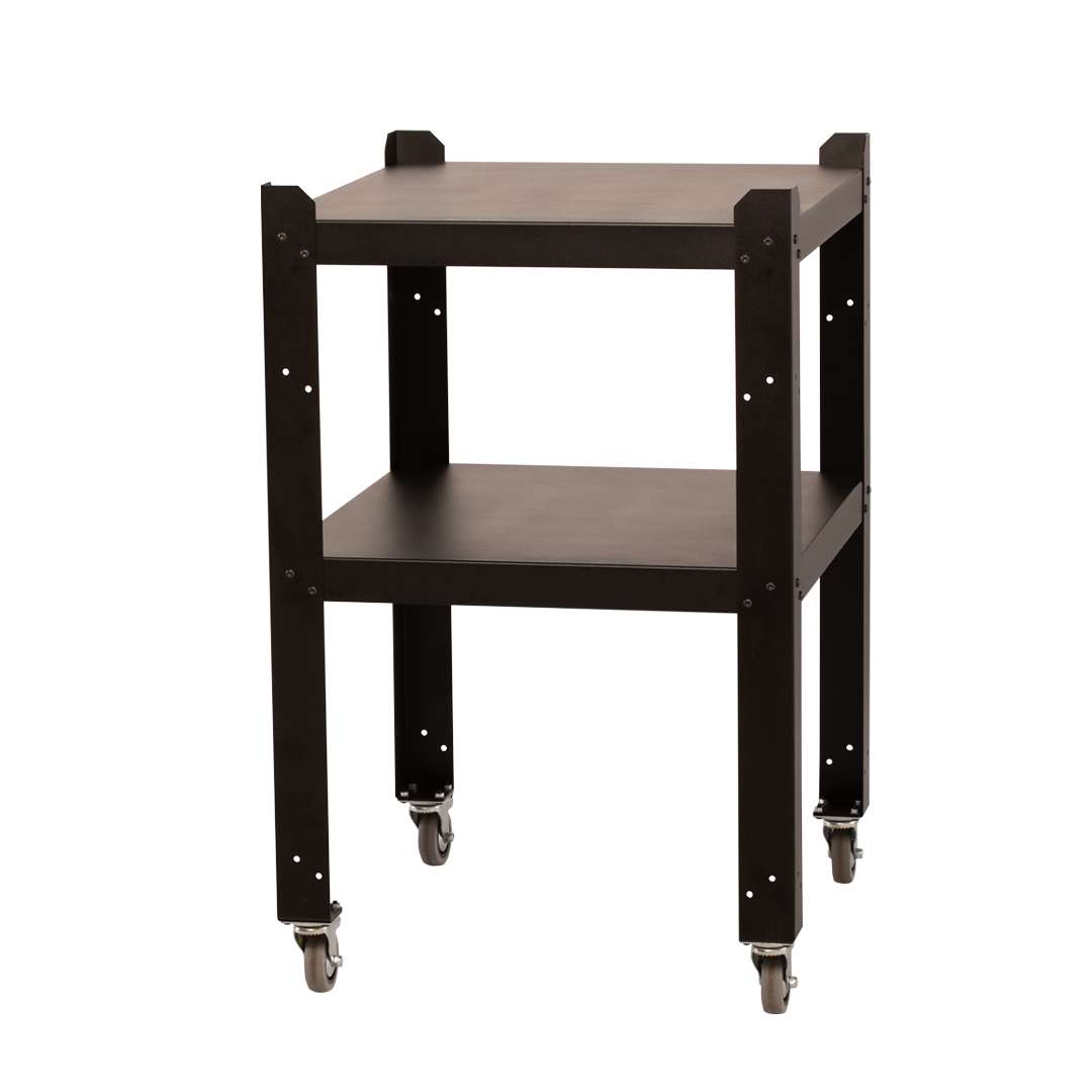 HotShot universal oven stand with lower shelf and locking casters