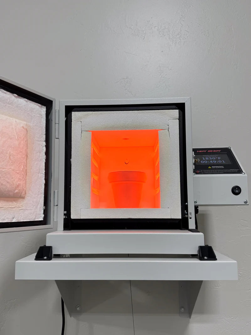 Hot Shot Vitrigraph kiln drop hole glass pulling process