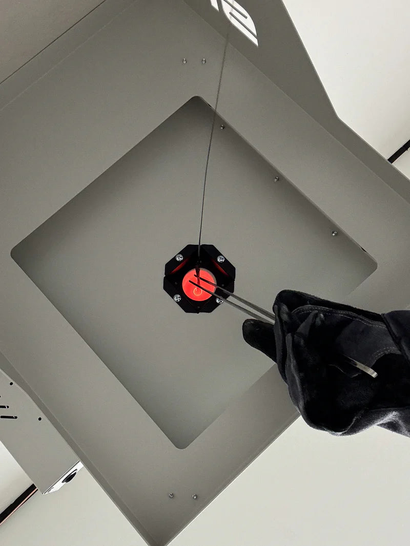 Hot Shot Vitrigraph kiln drop hole glass pulling process