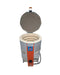 Jen-Ken Mega Coil 2431 3" Ceramic Kiln with the lid open, front view