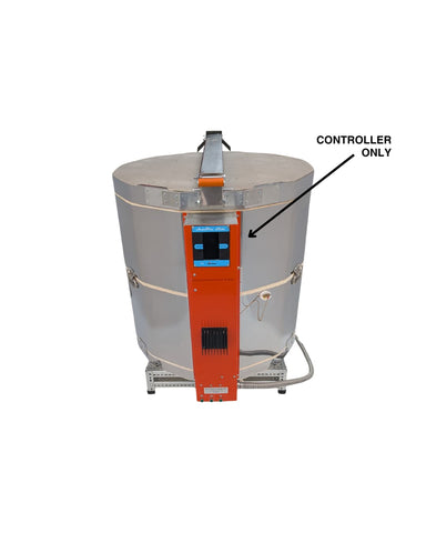 Orton AutoFire Slide touchscreen remote controller mounted on a Jen-Ken Mega Coil kiln