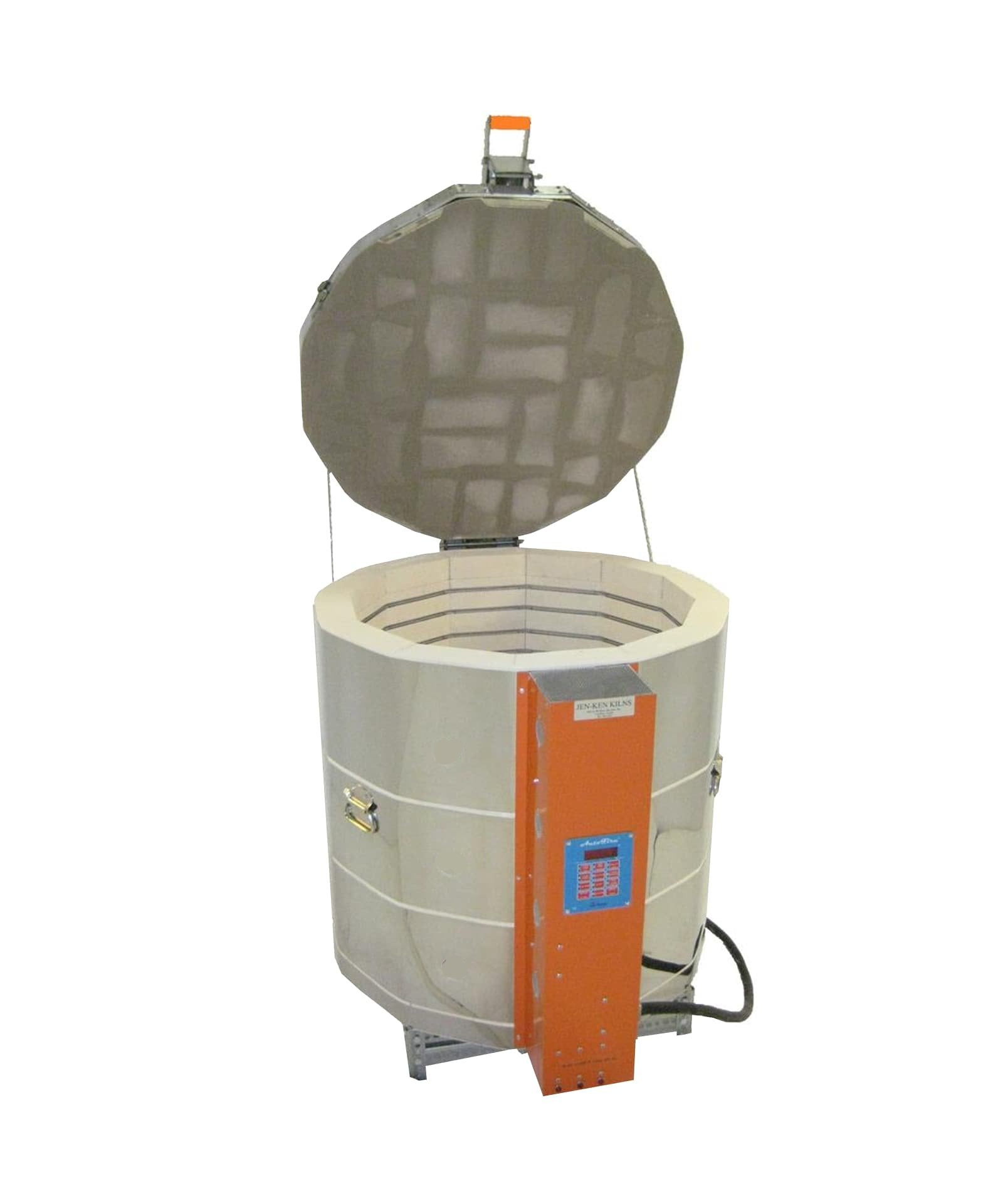 Jen-Ken AF 2829 3" Ceramic Kiln with the lid open