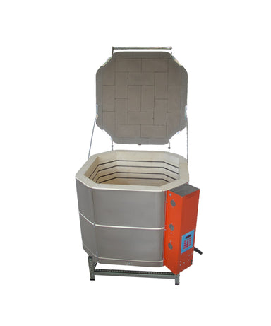Jen-Ken JK² 22" Ceramic Kiln with the lid open
