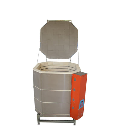Jen-Ken JK² 29" Ceramic Kiln with the lid open