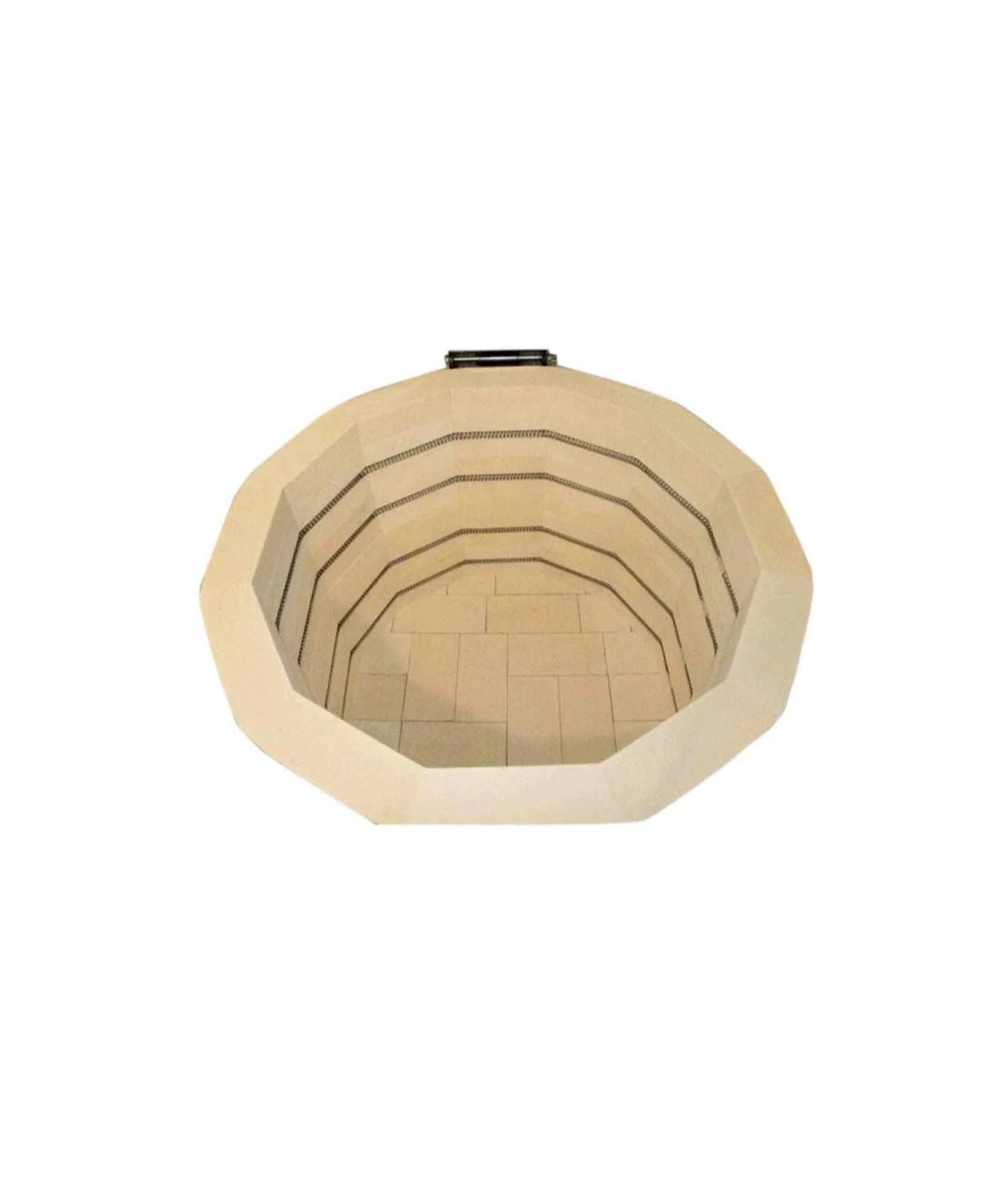 Jen-Ken Mega Coil 2822 3" Ceramic Kiln interior of the chamber