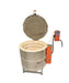 Jen-Ken Mega Coil 2822 3" Ceramic Kiln with the lid open