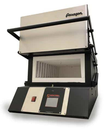 Paragon Double Barrel KM45 Pro Knife Oven | KM45 Pro Double Barrel | 3-zone bladesmithing heat-treating oven with guillotine door