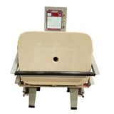 Olympic 139FLE front-loading kiln closed front view with controller