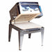 Olympic Kilns 189 Slider glass kiln angled view with clamshell lid open and interior exposed