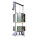 Olympic Kilns 23 inch Raku gas kiln with chamber lifted open for raku firing access