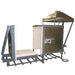 Olympic Kilns DD9 large capacity gas car kiln with track system and vent hood for efficient loading and firing