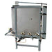Olympic Kilns DD9 gas kiln side view showing burner configuration and durable steel frame construction