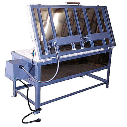 Olympic Kilns GF15E glass kiln rear view with electrical components and frame structure