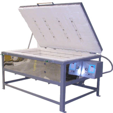 Olympic Kilns GF15E glass fusing kiln open top loading configuration with interior chamber visible