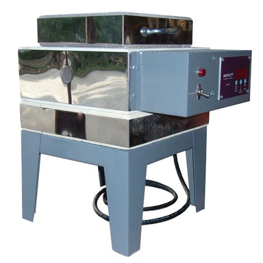 Olympic Kilns HB64E electric kiln compact tabletop design with control box and stainless steel finish