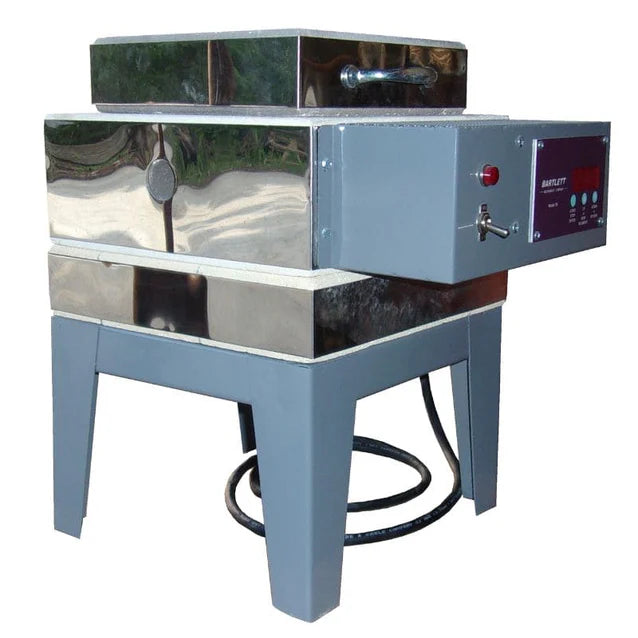 Olympic Kilns HB64E electric kiln compact tabletop design with control box and stainless steel finish