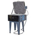 Olympic Square 146GFE glass kiln with lid open showing compact firing chamber and control box