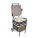 Traveler kiln open front right angled view with lid fully raised and interior exposed