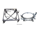 Olympic Kilns 2827G updraft gas kiln burner frame with venturi burners and pilot ring assembly