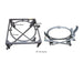 Olympic Kilns 2827G updraft gas kiln burner frame with venturi burners and pilot ring assembly