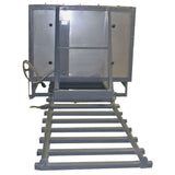 Olympic FL53E car kiln closed with front-loading door and track system for large-scale ceramic firing