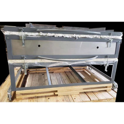 Olympic Kilns GF15E glass fusing kiln closed front view showing large rectangular chamber