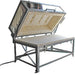 Olympic Kilns GF15E large glass kiln open with lid lifted revealing heating elements