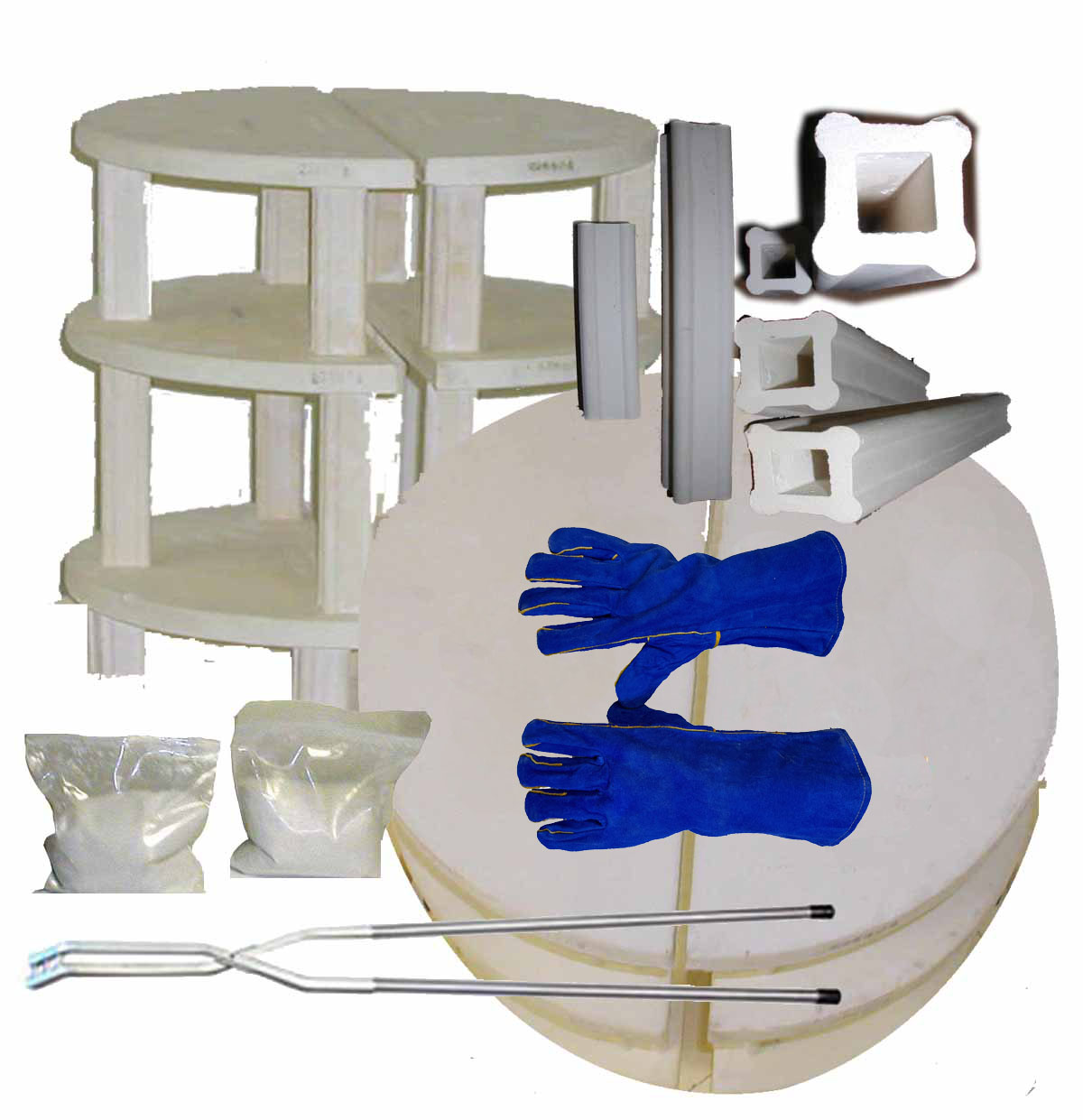 Olympic kiln furniture kit shelves and posts for the TopHat 2814E and 2827E