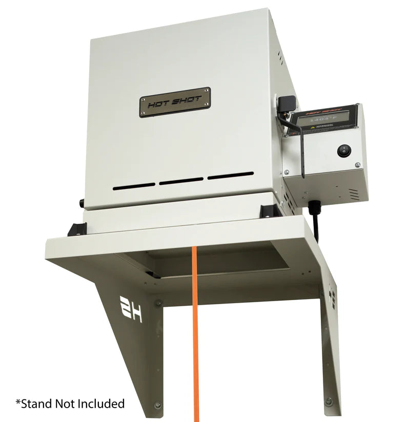Hot Shot Vitrigraph kiln angled front view on wall mount