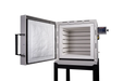 Hot Shot annealing cabinet open front view with large glass chamber