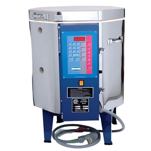 Cress E1814 Electric Ceramic Kiln | CRESS-E1814 | top-loading heptagon ceramic kiln on stand