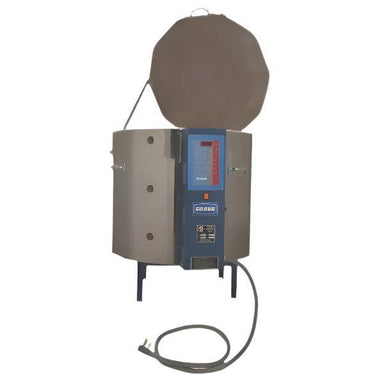 Cress E24HP Electric Ceramic Kiln | CRESS-E24HP | 23 inch decagon high-power top-loading ceramic kiln on stand