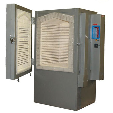 Cress EC30FH Front-Loading Electric Kiln | CRESS-EC30FH | heavy thick-wall front-loading production kiln with door, manufacturer photo