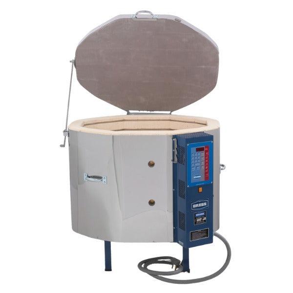 Cress EOT203023 Oval Electric Kiln | CRESS-EOT203023 | oval top-loading ceramic kiln front view