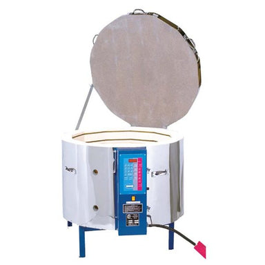 Cress ET2818 Electric Ceramic Kiln | CRESS-ET2818 | 28 inch round top-loading kiln on stand, manufacturer photo