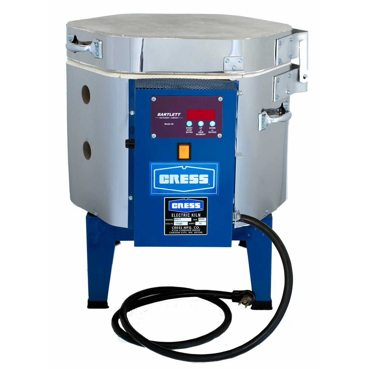 Cress ET911 Electric Ceramic Kiln | CRESS-ET911 | compact 120V top-loading hexagon ceramic kiln